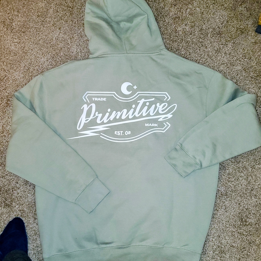 Primitive Mint Green Hoodie with White Graphic
